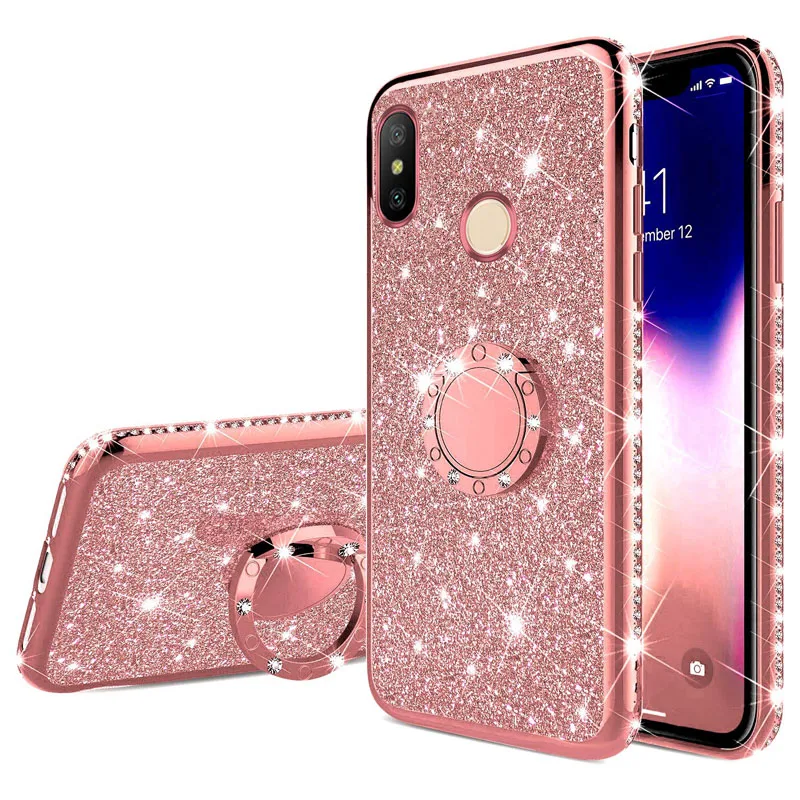 Роскошный Шикарный чехол для Xiaomi Redmi 6 6A 7 7A 8 8A Note Pro Mi 9 SE Lite 6X A2 A3 CC9 CC9E с кольцом
