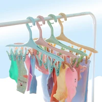 multifunctional 8 clip plastic drying rack creative windproof hanger buckle clothes drying plastic clip socks inner hanger
