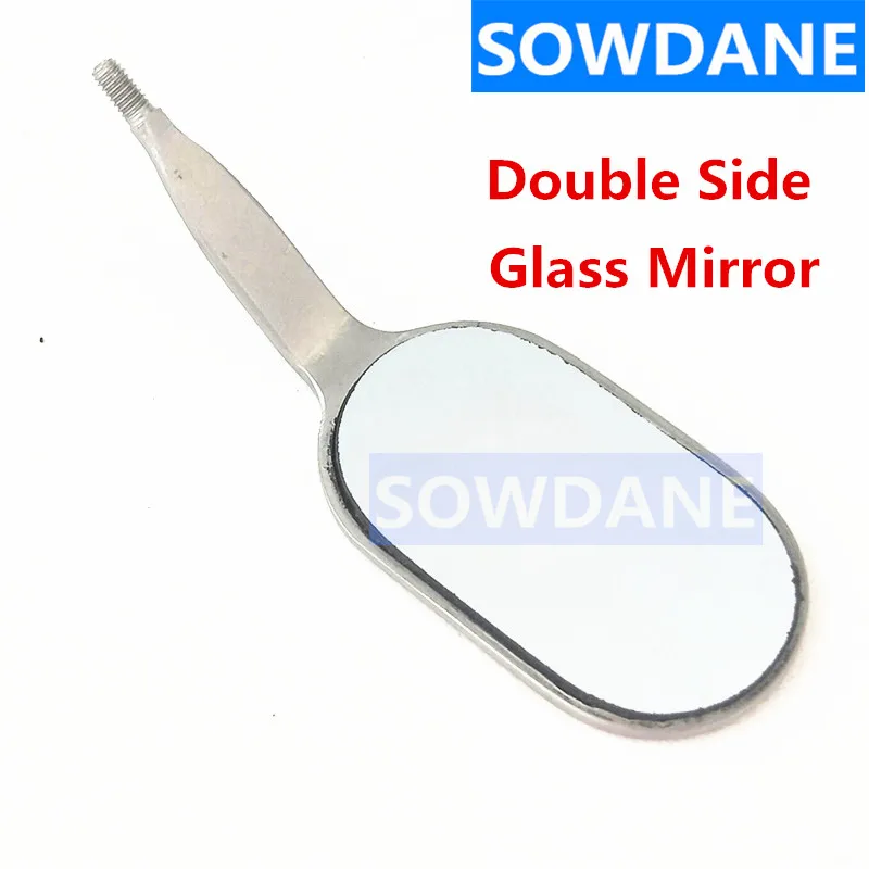 1 piece Double Side Стоматологическое зеркало для рта, одонтоскоп, уход за полостью рта, чистота зубов, гигиена, нержавеющая сталь, стеклянная зеркальная ручка - Цвет: 1 piece Double Side