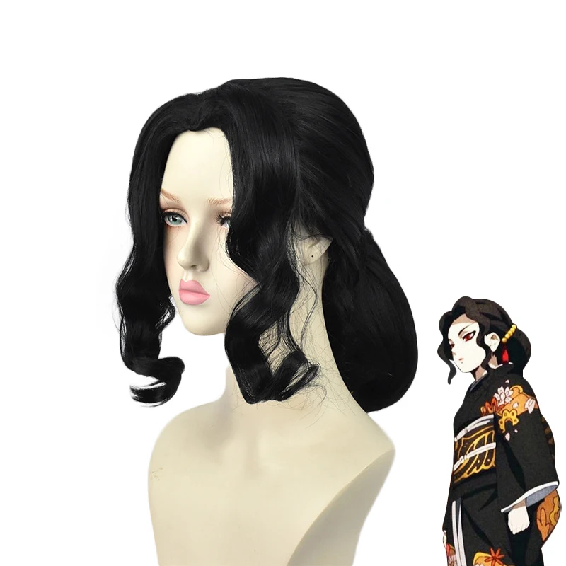 Демон убийца Kimetsu без Yaiba Kibutsuji Muzan Для женщин парик Косплэй костюм синтетический