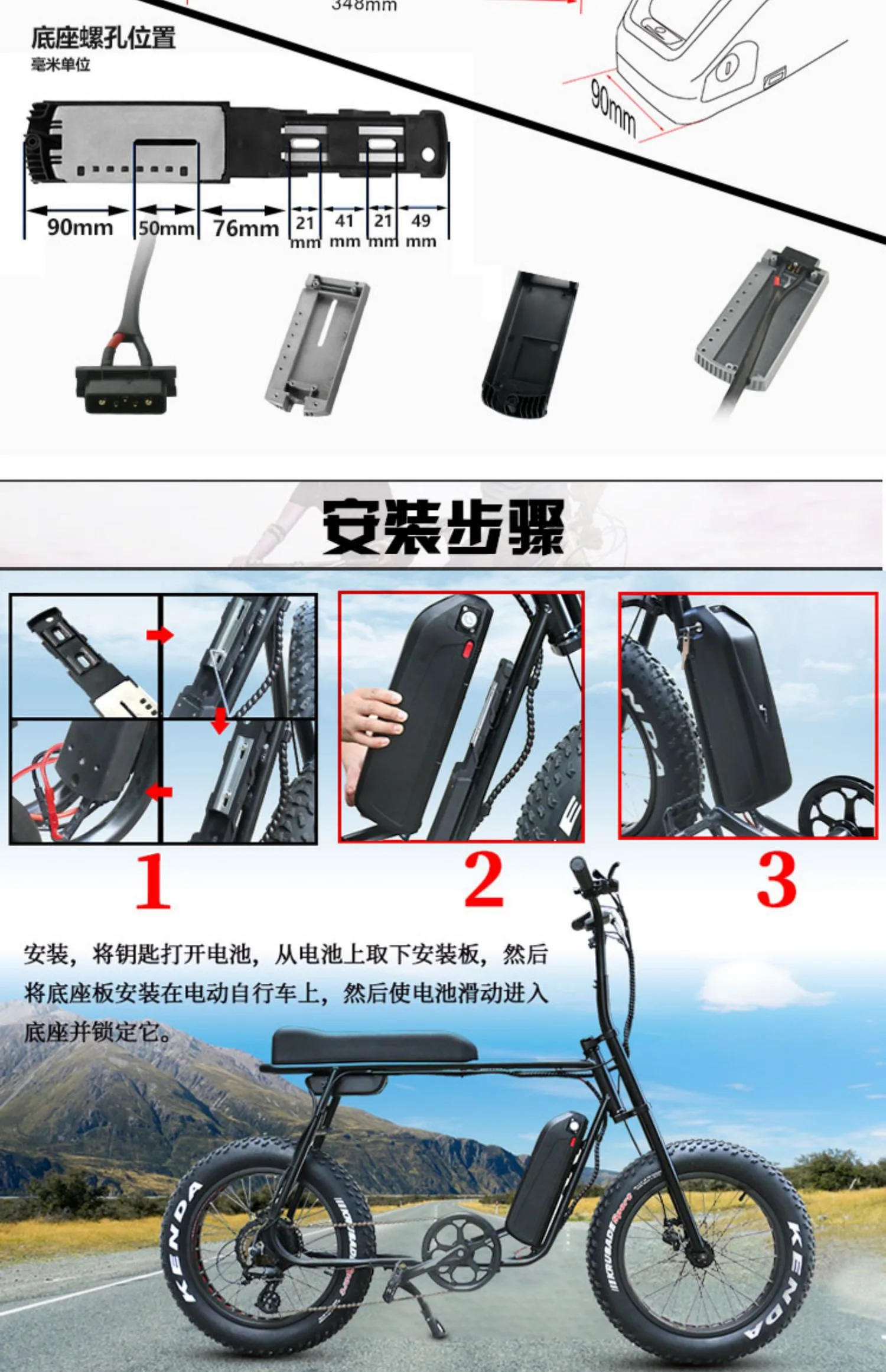 48v20ah велосипед 13s 18650 батарея для электровелосипеда Hailong коробка с USB 1000W мотоцикл
