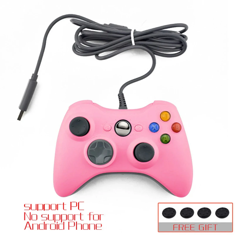 p-pink Данных лягушка USB проводной геймпад для Xbox 360/тонкий контроллер для Windows 7/8/10 microsoft ПК контроллер Поддержка для паровой игра - Цвет: p-pink