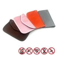 1pc car key signal shielding pouch blocking bag large anti radiation mobile phone ticket coin storage bag two layers wallet case