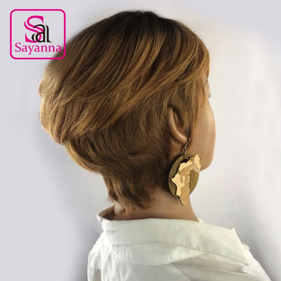 Парик из человеческих волос челюсти с коротким Бобом прямые полностью машинное