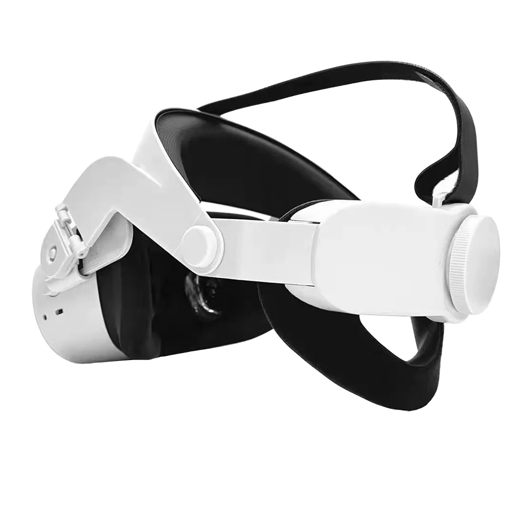 

VR Headset Plastic VR Headband Adjustable Breathable Soft Cushion Strap Gaming Accessory Replacement for Oculus Quest 2
