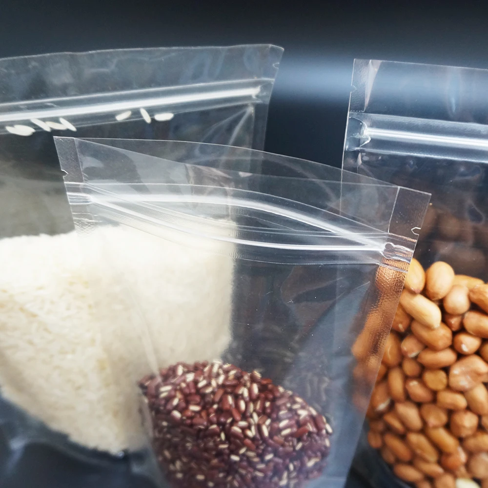 14*20 см 100 шт х стоьте вверх прозрачности ZipLock мешки прозрачные многоразовые лесной