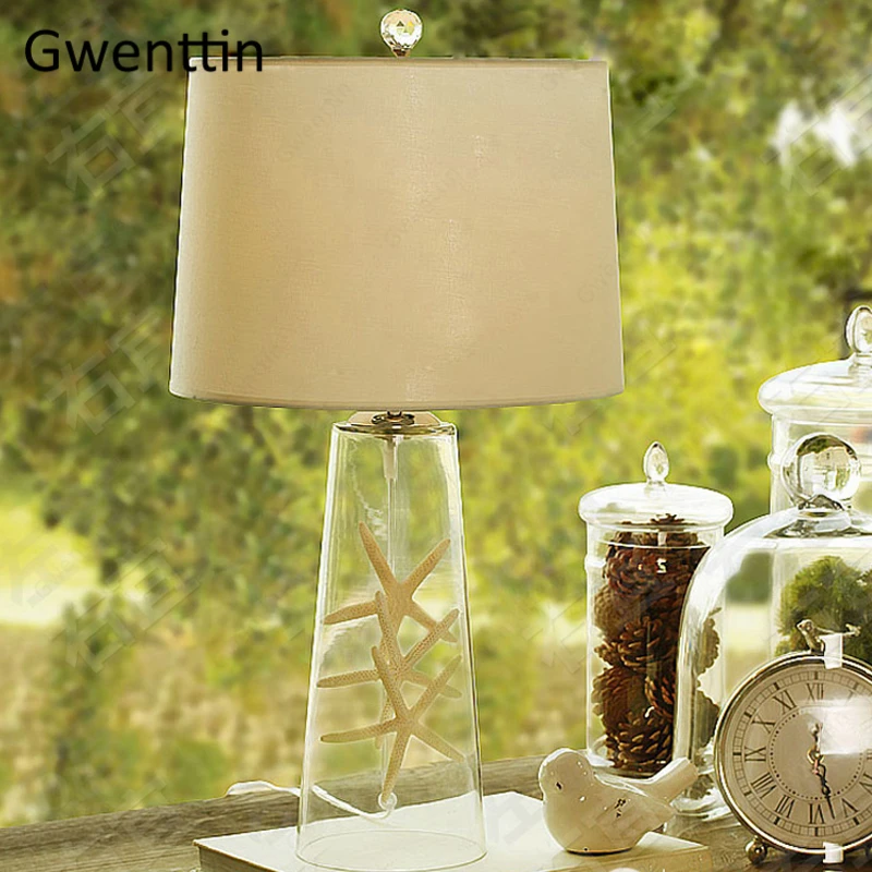 Простой стол из прозрачного стекла лампы для гостиной спальни украшения дома