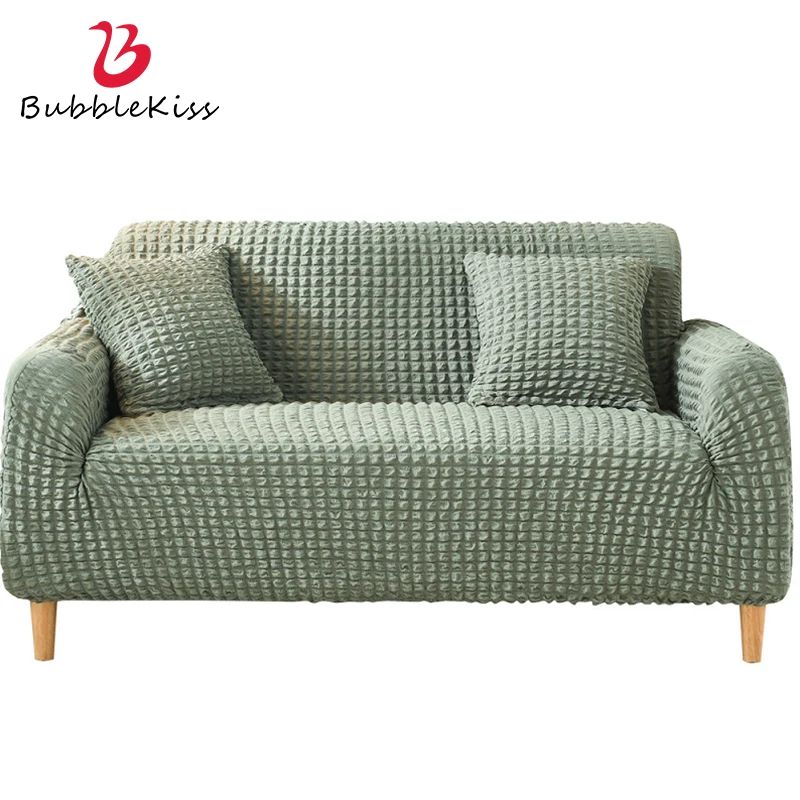 

Клетчатый чехол для дивана Bubble Kiss, чехол для мебели в гостиной, секционный чехол для дивана, эластичный чехол для угловой кушетки