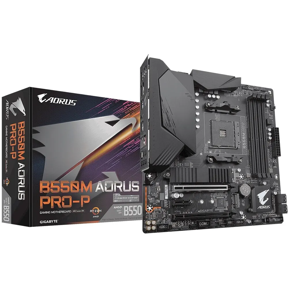 Материнская плата Gigabyte B550M AORUS PRO-P | Компьютеры и офис