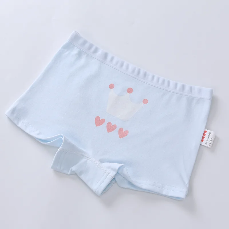 New 4pc/lot Girls Cartoon Underpants Young Girl Boxer Briefs Comfortable Cotton Panties Kids Underwear Baby Girls Clothes