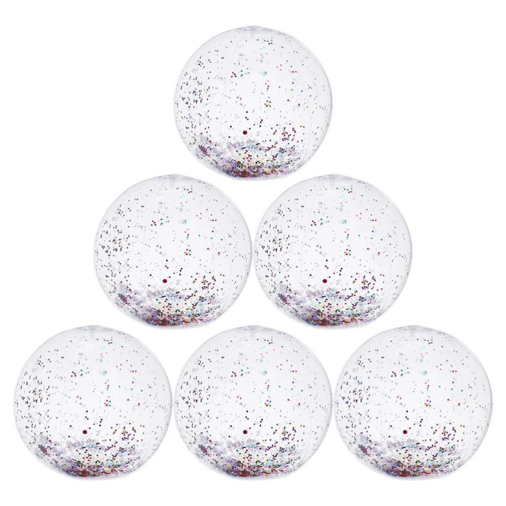 

6pcs Child Inflatable Creative Sequin PVC Beach Creative Kid