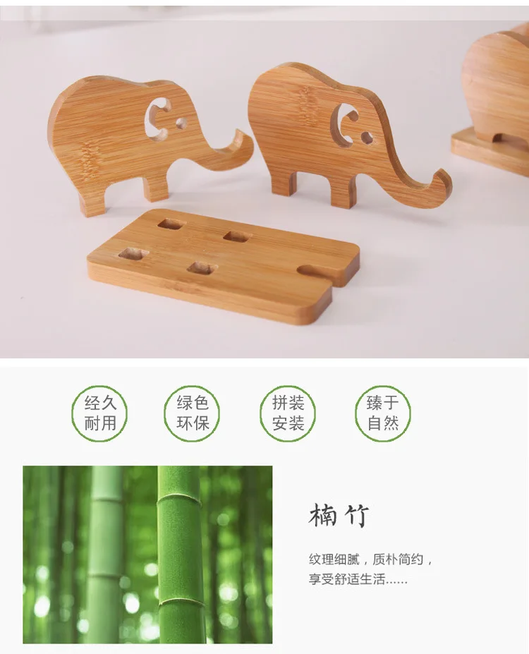 Бамбуковый Настольный органайзер аксессуары подставка для телефона с