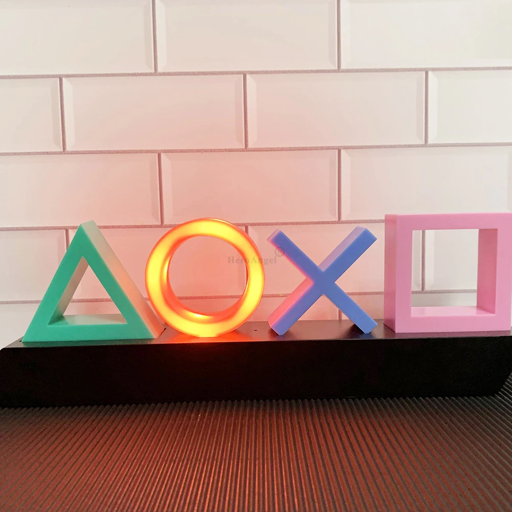Светодиодная лампа-значок для PS4/PS5 Звуковое управление декоративная лампа
