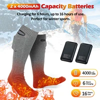 winter warm outdoor socks thermal socks heating sock three modes elastic comfortable water resistant electric warm sock set