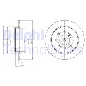 

DELPHI BG4334 DISC REAR 09 JAZZ 1.2-1.3