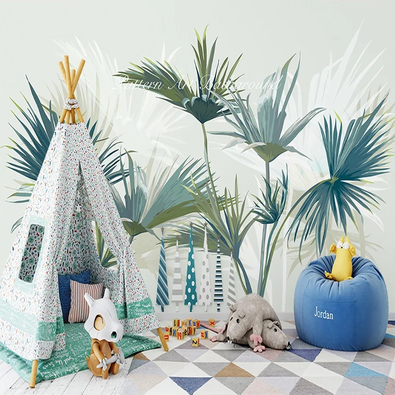 Пользовательские 3D фото обои ручная роспись скандинавский тропический лес банан