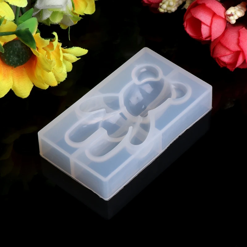 

Transparent Silicone Pendant Mould Resin Bear Shape DIY Jewelry Making Tool Fondant Cake