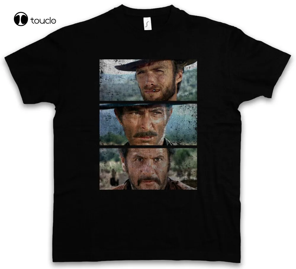 

The Good The Bad And The Ugly T-Shirt - Italo Western Eastwood Cowboy Us Fashion Men Classic Tops Funny Casual Tops Shirts
