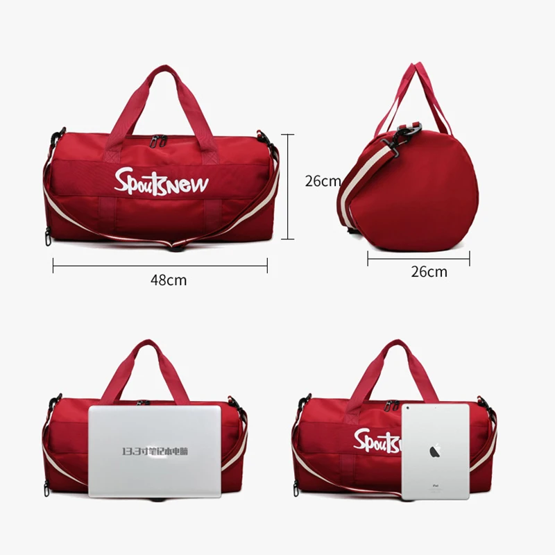 Waterproof Sport Gym Bag With Shoe Compartment Multifunction Dry Wet Separation Fitness Training Yoga Bags For Men Women