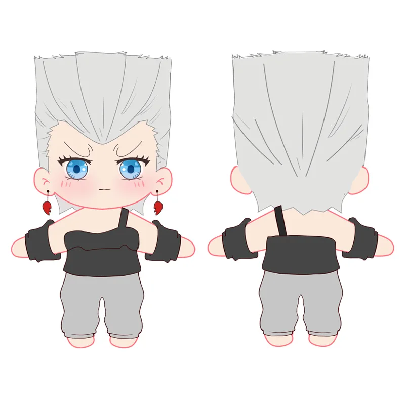 

Jojo's Bizarre Adventure Cosplay Jan Pierre Polnareff Cos Change Suit Dress Up Clothing Anime Game Plush Doll Soft Cartoon Toy
