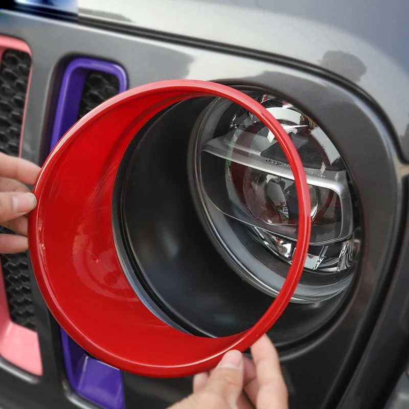 Накладка на переднюю фару для Jeep Wrangler JL 2018 2019 наклейки фары гладиатора JT 2020