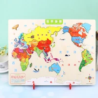 1 set wooden thicken kids puzzle early educational puzzle board 3d jigsaw board toy for kids children no magnetic world map