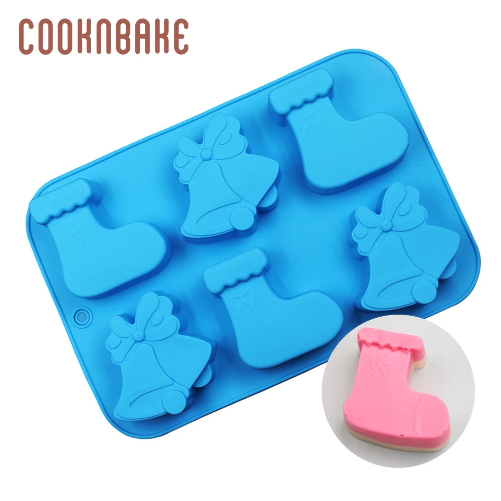 COOKNBAKE 6 форма для выпечки инструмент для выпечки Рождественская силиконовая форма для мыла ручной работы Смола Санта гипса конфеты шоколадный торт украшен