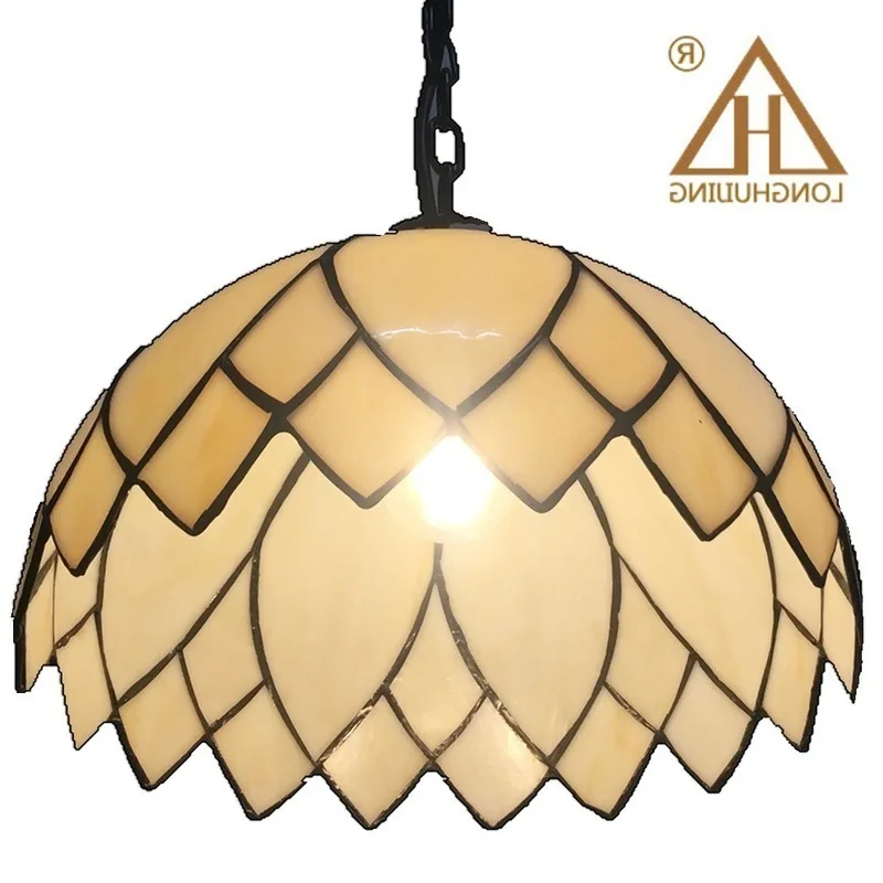 

Stained Glass Suspended Luminaire Tiffany Baroque Pendant Lights For Home Parlor Dining Room Chain Pendant Lamps E27 90-260v