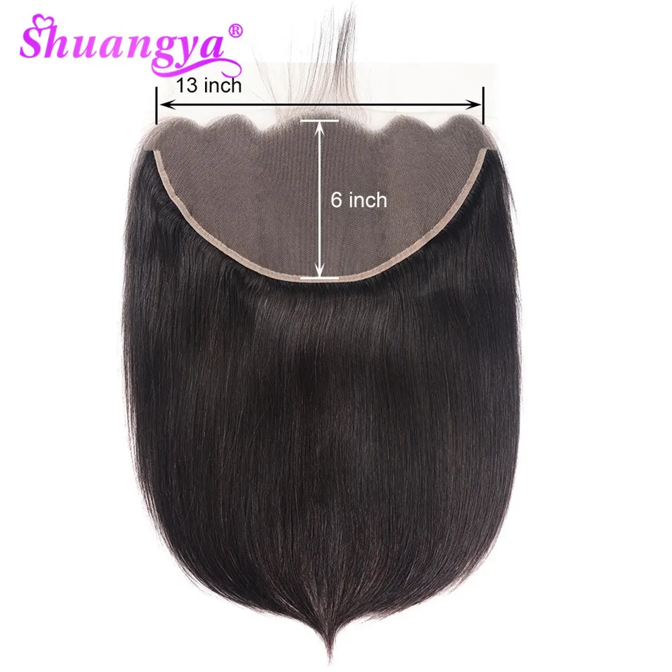 Shuangya, прямые пряди, 13x6, фронтальная часть шнурка, с пряди, Remy, бразильские волосы, пряди с фронтальной частью, человеческие волосы для наращивания