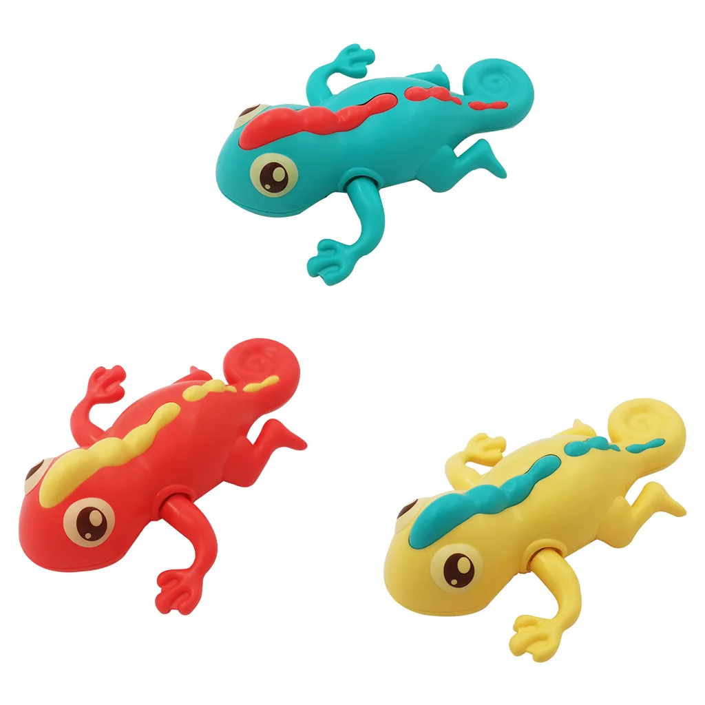 

Classic Wind-up Lizard Swimming Dabbling Bathtub Floats Shower Bath Toys