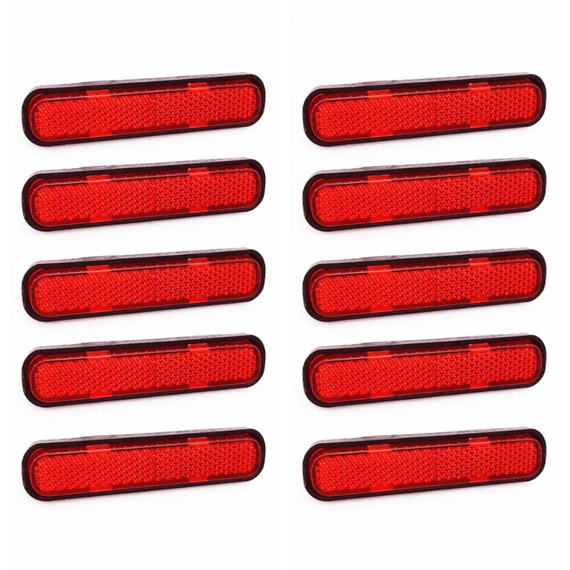 

10 Pcs Self Adhesive Stick-on/Screw Reflectors Safety, Safety Reflective Post Reflectors, for Caravan/Trailer/Boat/Motor H9EB