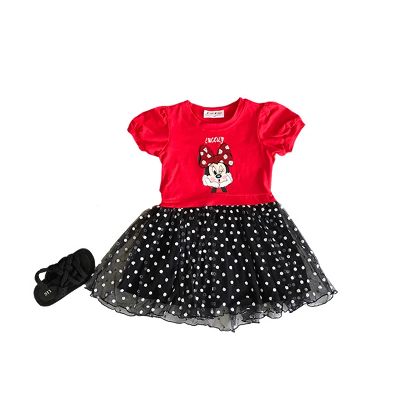 

Disney Summer new girl Mickey cotton dress girl baby dress princess Dress Up Kid Costume Baby Girls Clothing For Kids