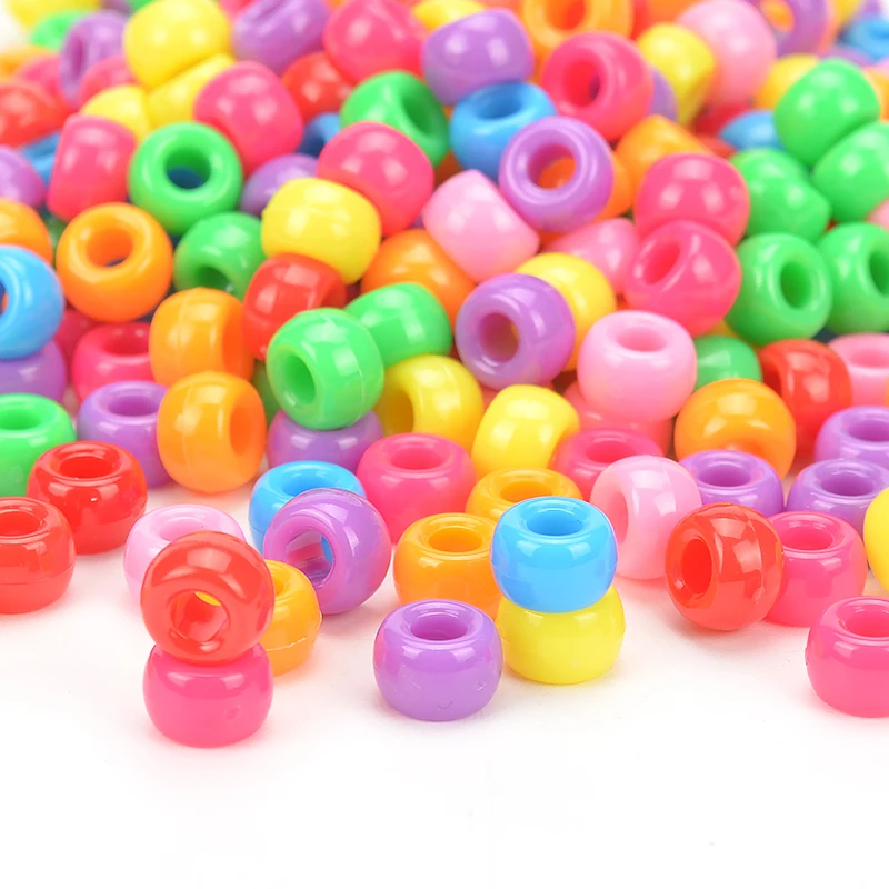 Бусины пластиковые карамельных цветов для изготовления ювелирных изделий