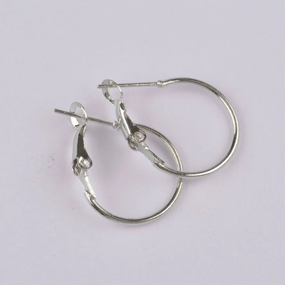 500pcs rhodium plated small hoop earring findings round circle ring earrings jewelry findings accessories