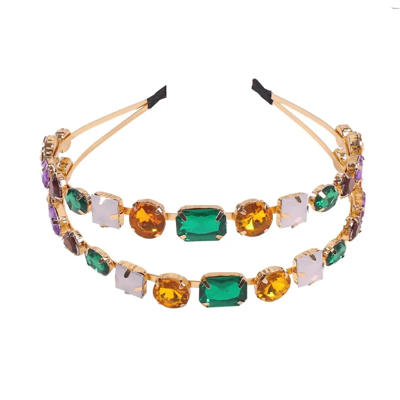 Повязка для волос ручной работы Lalynnly роскошная Двухуровневая свадебная повязка