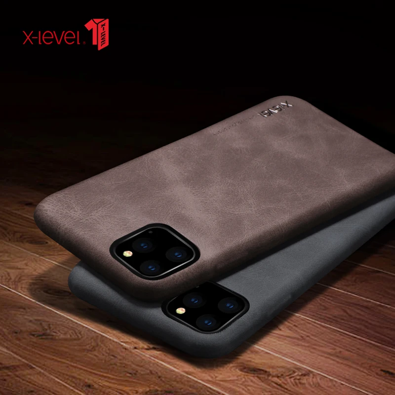 

Чехол для Apple Iphone 11 Pro Max, лидер продаж, ультратонкий Винтажный чехол из искусственной кожи, задняя крышка X-level, бесплатная доставка