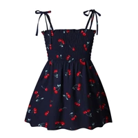 brand baby girl printed cherry dress kids childrens clothing sleeveless dresses for girls daily holiday cheap floral vesitido