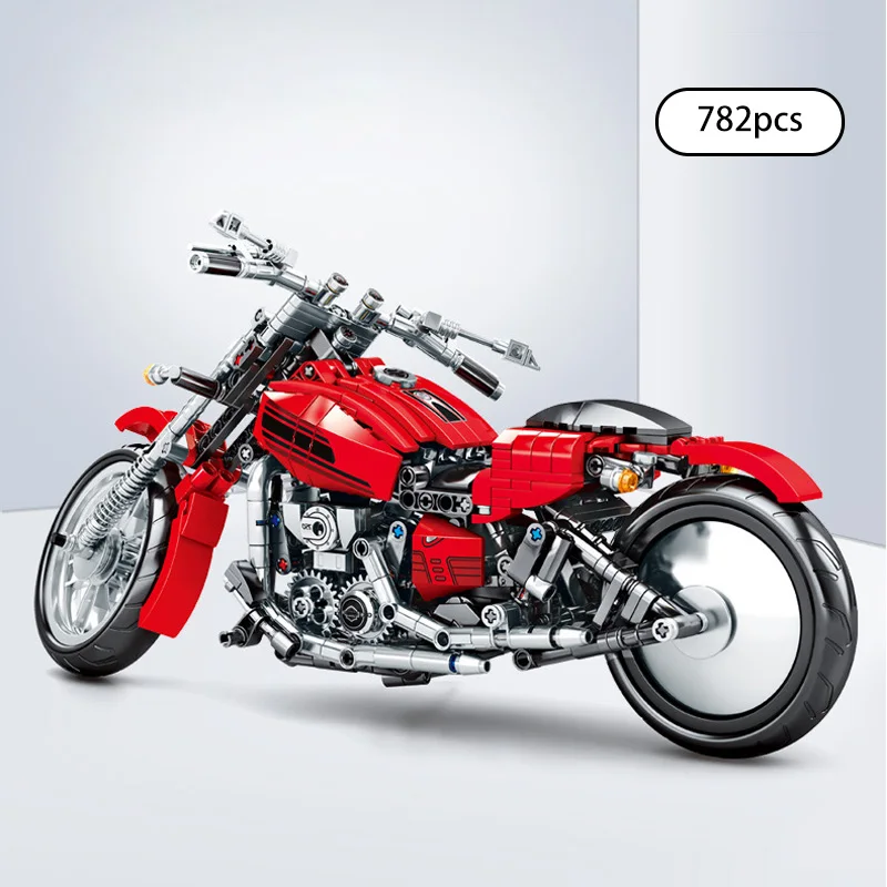 

SEMBO 782Pcs Classic Design Racing Motorcycle Building Blocks High-tech Off-Road Mechanic City Motorbike DIY Brick Toys Boy Gift