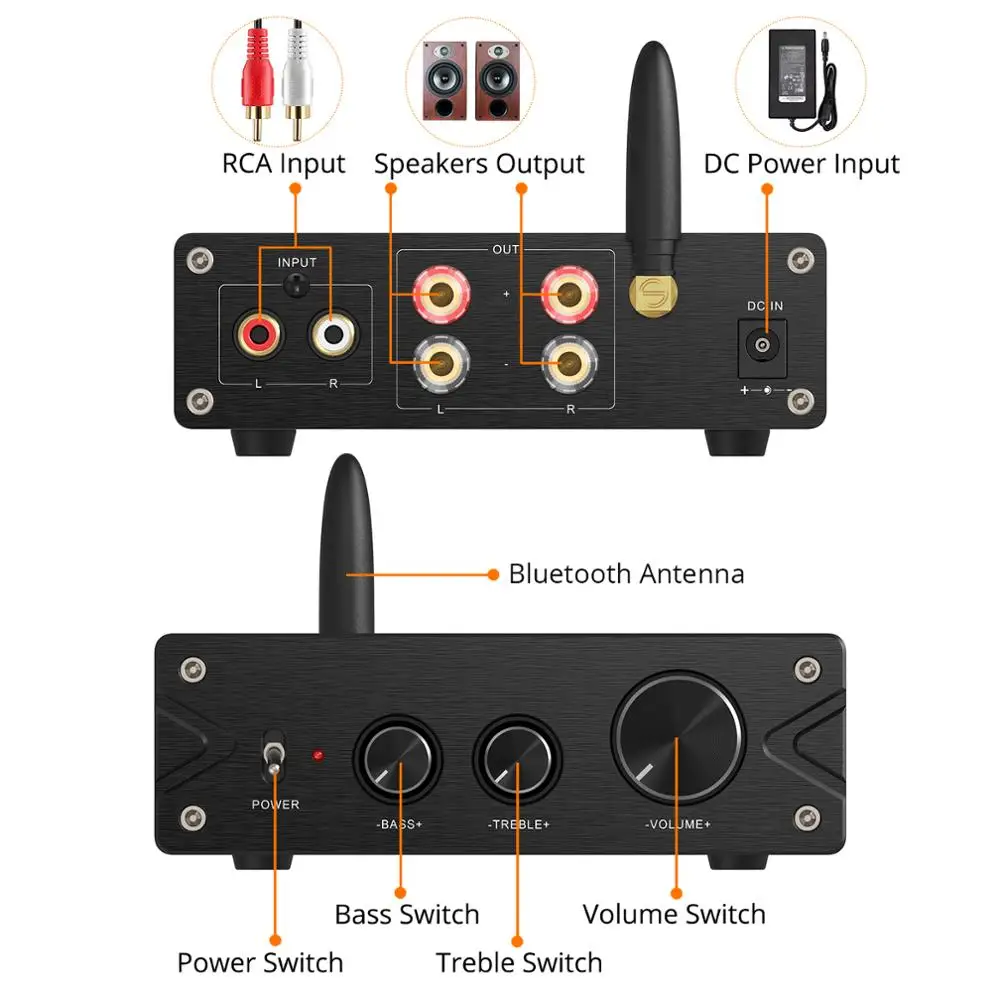 Neoteck 100 Вт + Hi Fi цифровой усилитель мощности класса D со встроенным усилителем