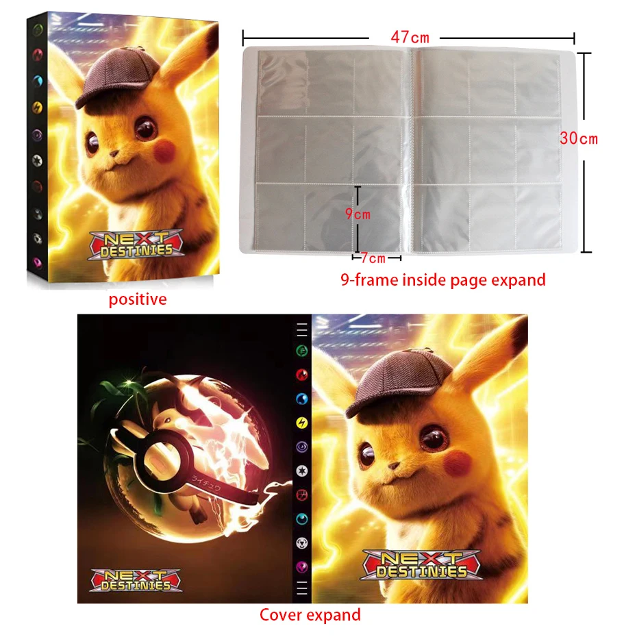 &Aacute;lbum de tarjetas de juego de Pokemon, carpeta de tarjetas de Anime, soporte para coleccionistas, carpeta de capacidad, juguetes Pok&eacute;mon para regalos, Chico, 432 Uds.-3