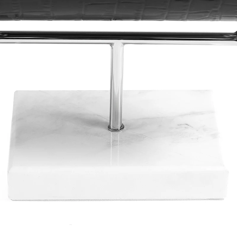Metal leather watch display stand, watch table stand, watch stand, table holder, display storage holder, marble base
