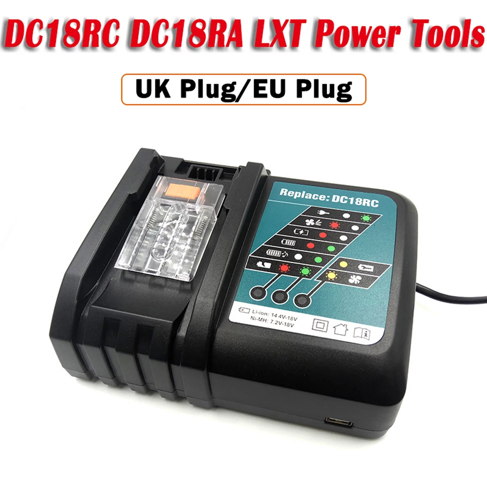 

Battery Charger For Makita 7.2V-18V DC18RA DC18RC 7.2v-18v 3A EU Plug 1pcs