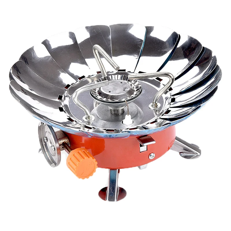 Цельнокроеная портативная уличная ветрозащитная плита газовая Электронная печь