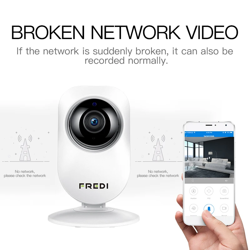 FREDI 720P Мини домашняя IP камера безопасности Беспроводная P2P Детский Монитор