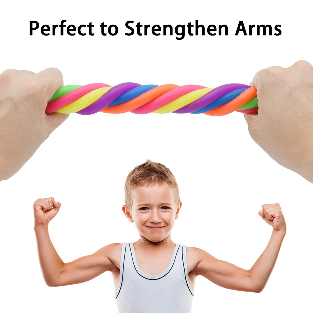 12 шт красочные сенсорные снять детские игрушки выжать Непоседа лапши эластичный