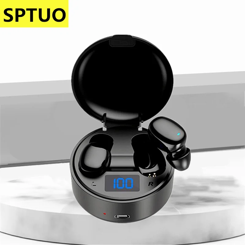 

Unique TWS Bluetooth Earphones Power display HeadsetsTrue Wireless Earbuds In Ear Stereo Headset Sport TWS Bluetooth earphones