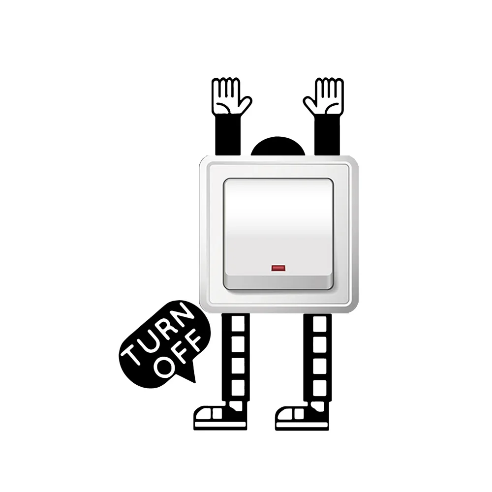 

Fun robot Pvc Wall Decals Home Decor For Kids Rooms Home Decor Background Wall Art Decal Drop Shipping