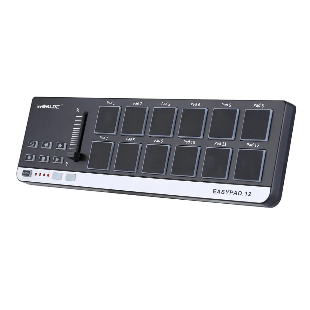Высококачественный портативный MIDI-контроллер EasyPad.12 Mini USB 12 Лидер продаж 4 банки