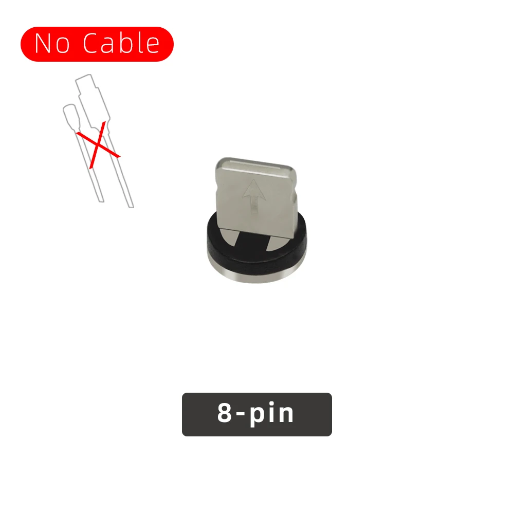 Only Plug For 8 Pin CHAURE 1 м usb кабель для зарядки с магнитным креплением течет светильник для быстрой зарядки на борту самолета type c micro usb 8-pin Магнитный кабель для Xiaomi huawei Зарядное устройство - Цвет: Only Plug For 8 Pin