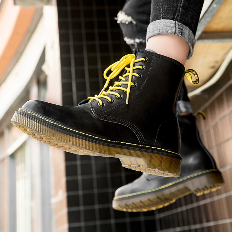 Новые зимние мужские ботинки из натуральной кожи винтажные повседневные